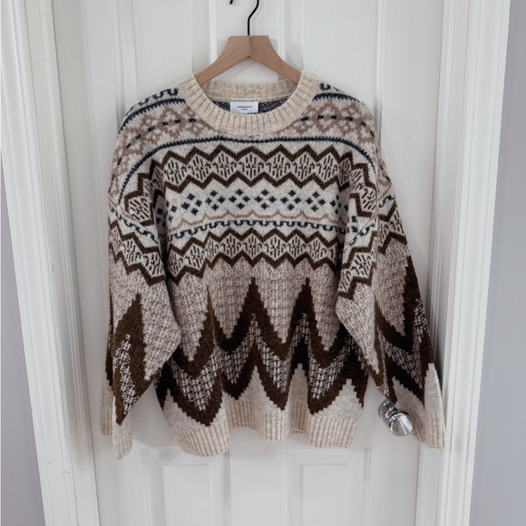 Cozy fair isle oversized sweater - Picture 2 of 11